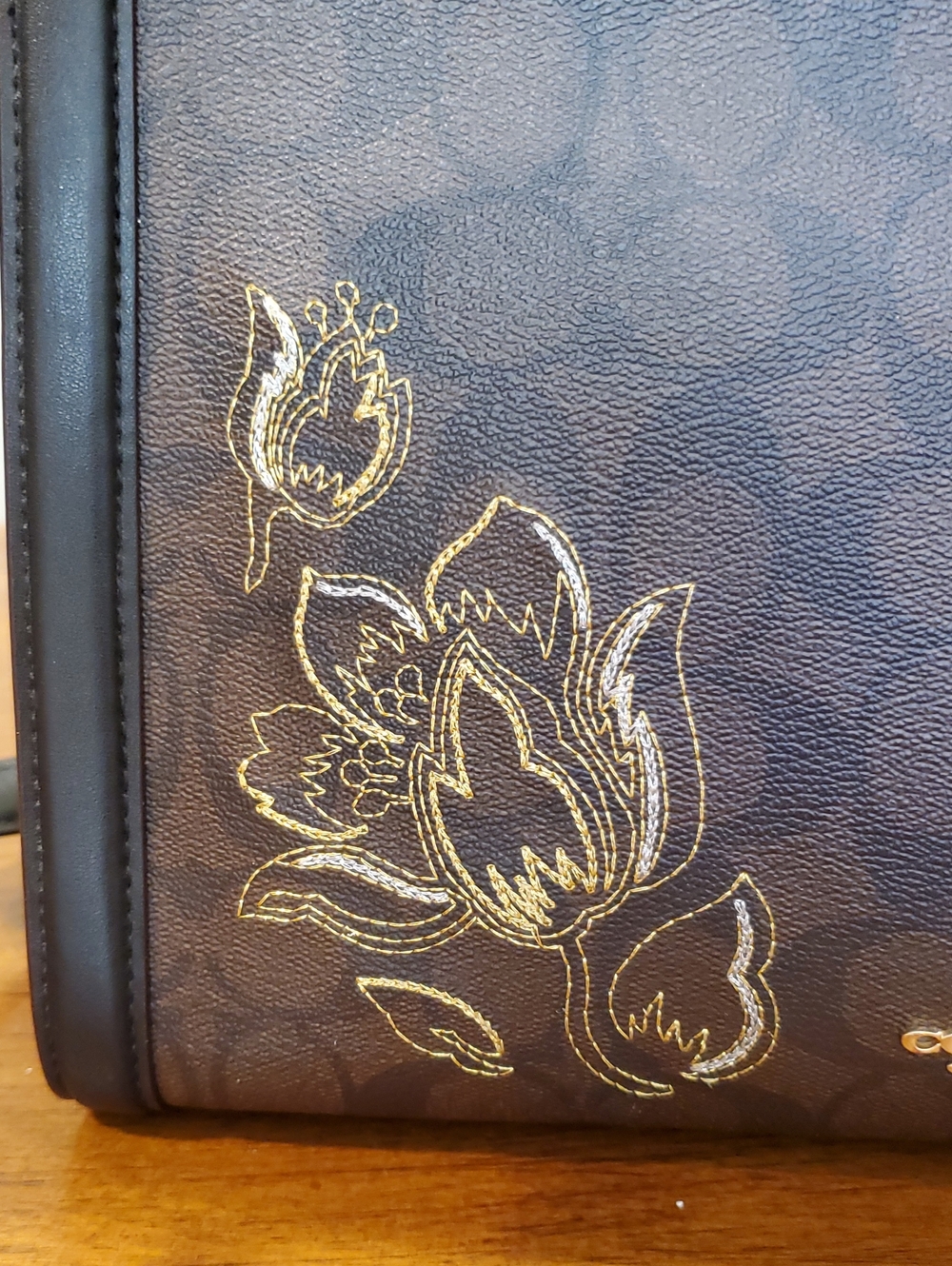 Coach Signature Embroidered Zoe Carryall - Picture 2 of 15